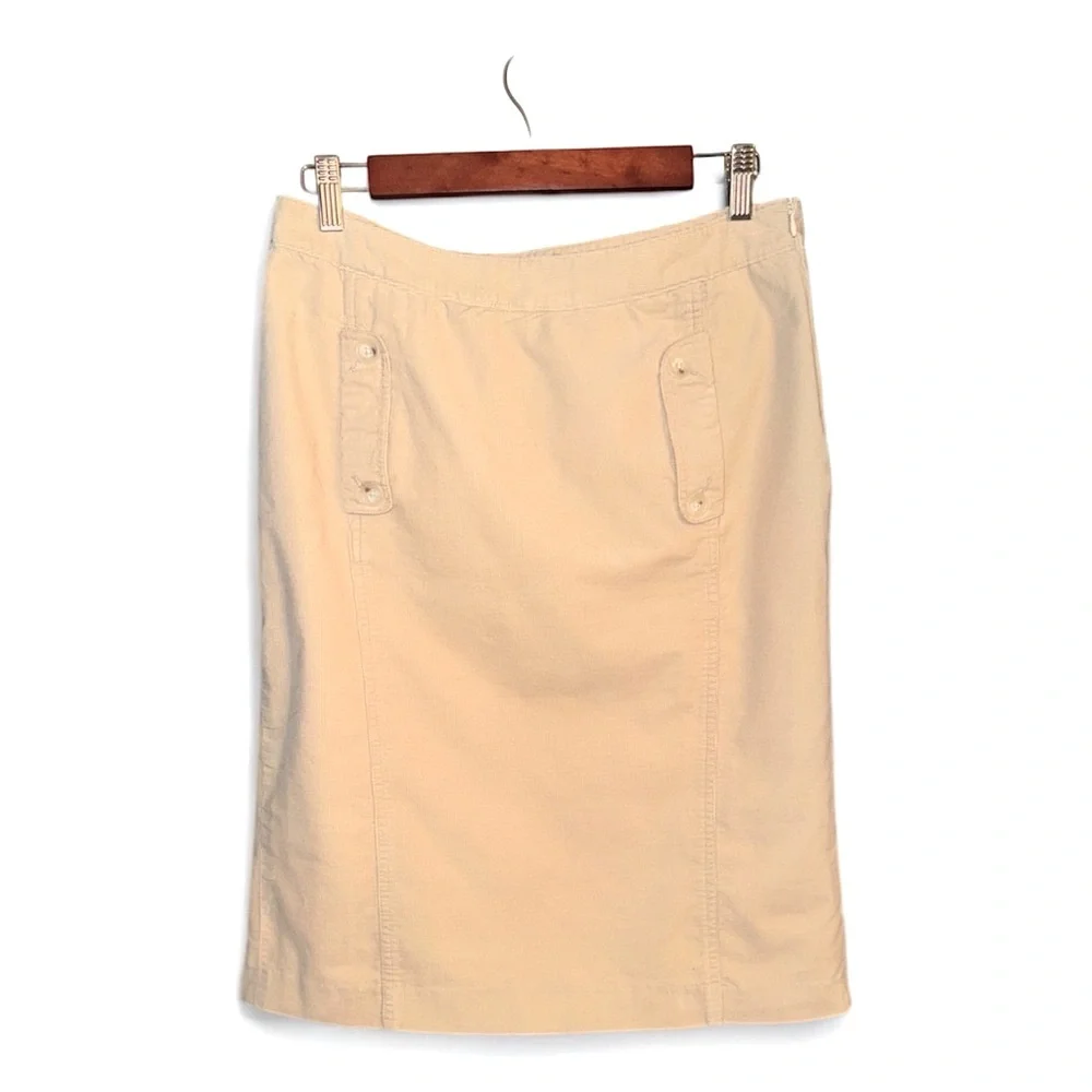 Banana Republic Womens Corduroy Skirt Size:8 Color:Beige 100% cotton - Picture 1 of 4